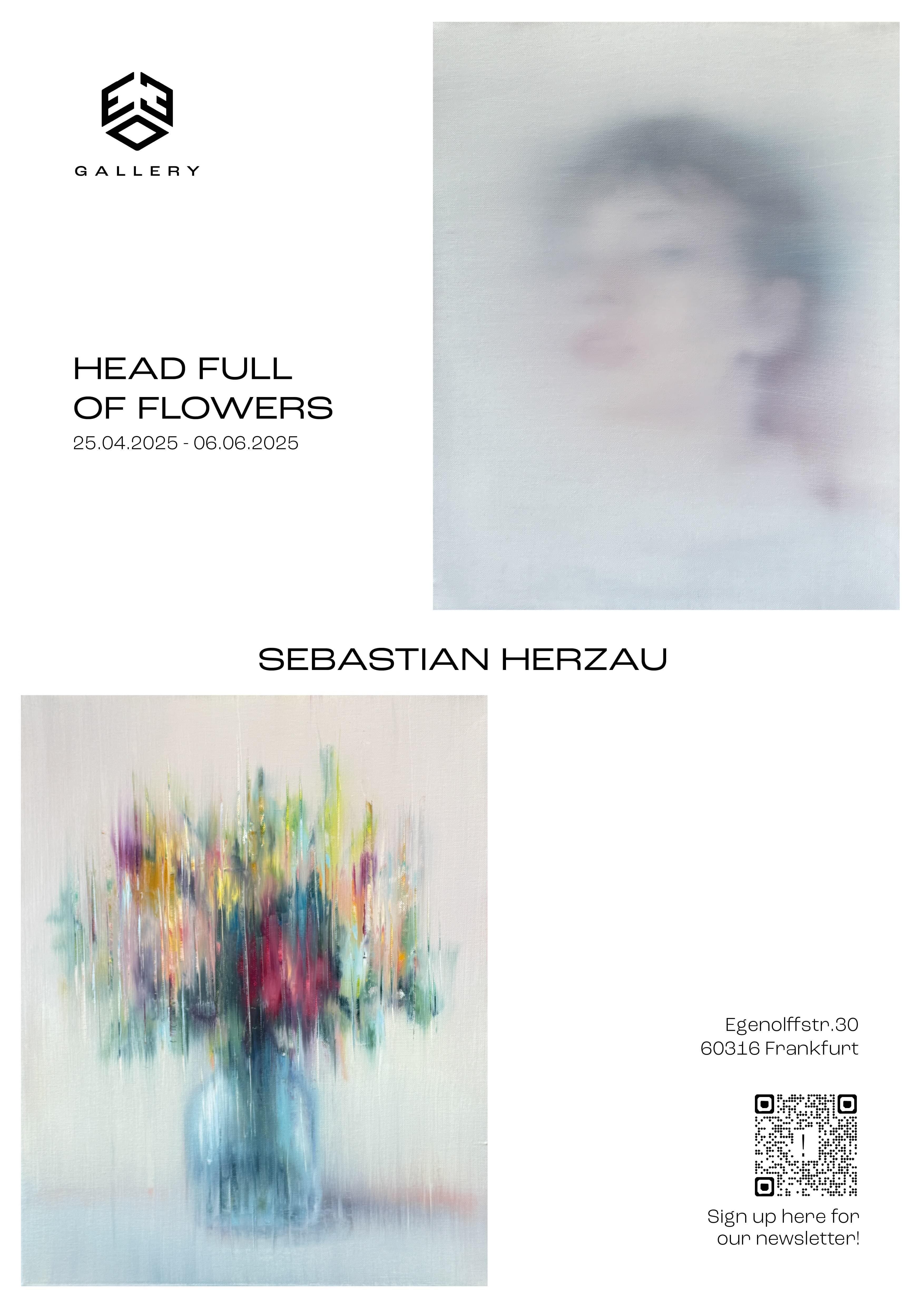 E30 Gallery - Head full of flowers (Sebastian Herzau Solo) - Poster