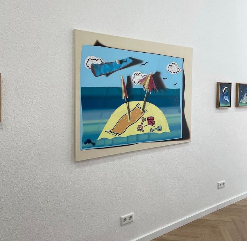 Durchreisevisum für Oberkellner, 110 cm x 150 cm, Öl auf Leinwand