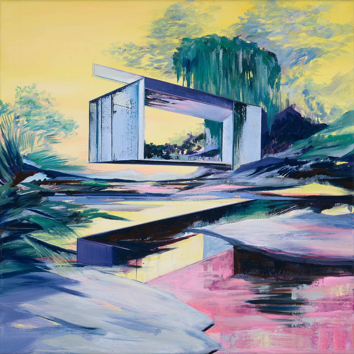 Dorothee Liebscher - Threshold of Light, 40x40cm, Acrylics and Oil on canvas, 2026