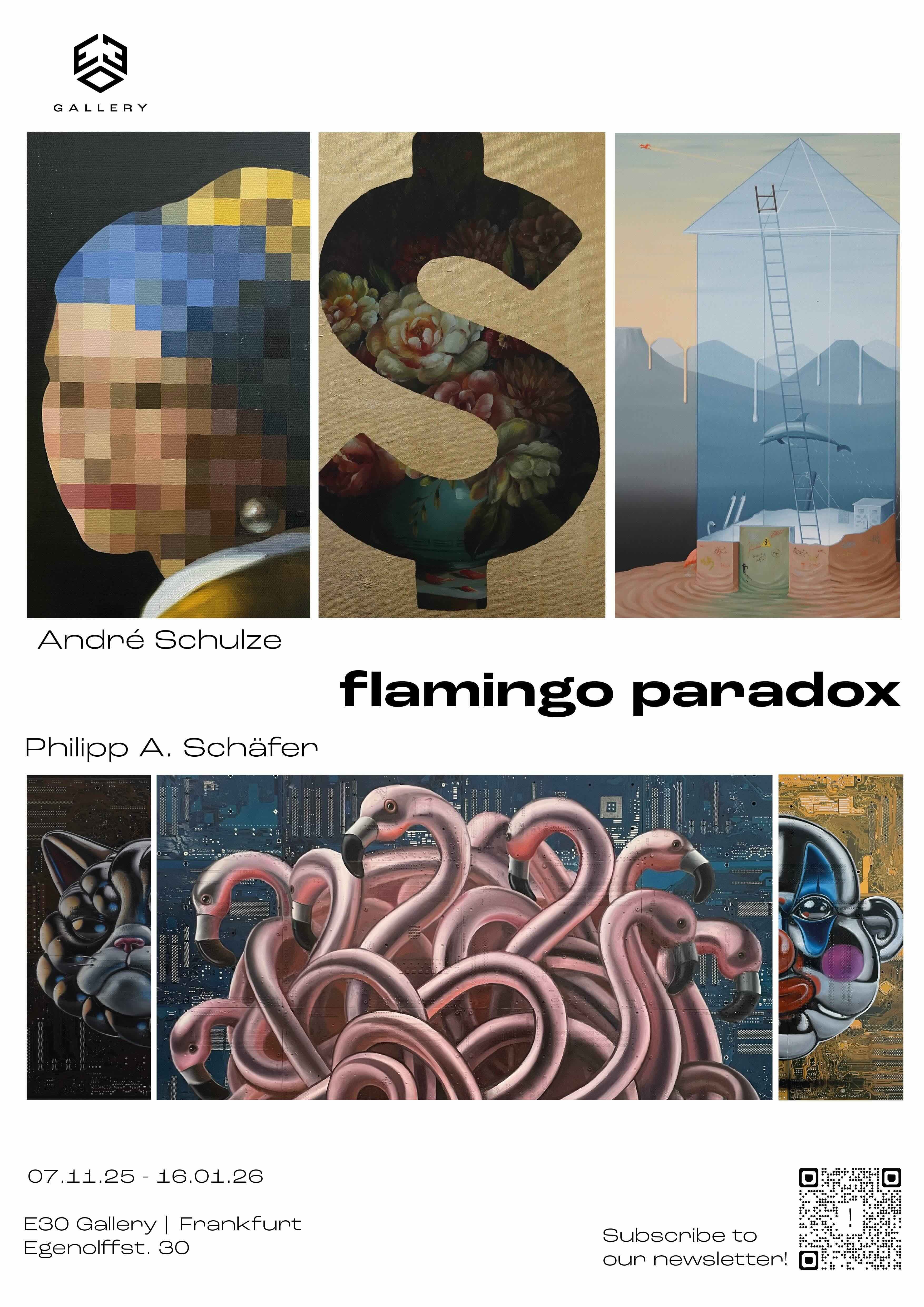 E30 Flamingo Paradox Exhibition Poster
